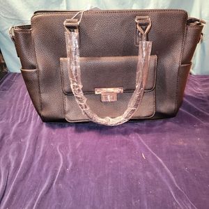 Damsel in Defense ~ Covert Kari Carry Purse / Tote ~ Black + Grey interior